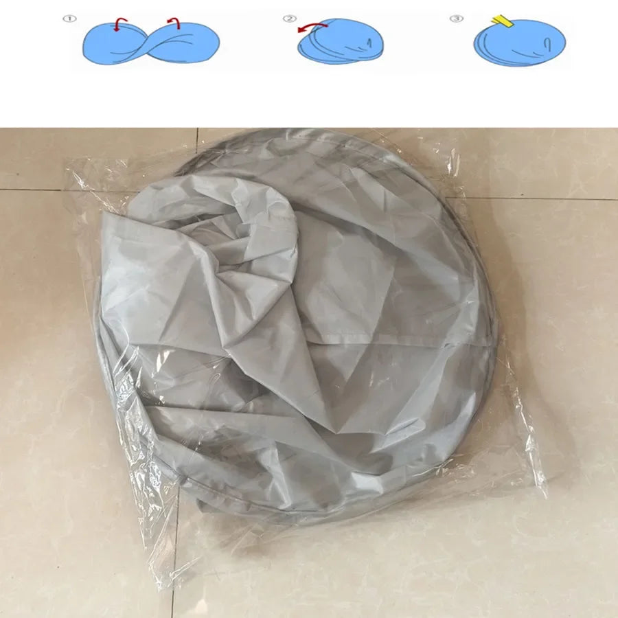 1pc Hair Cutting Cloak Umbrella Design Cover, Suitable For Salon Barber Cutting Cloak Wrap, Foldable Waterproof And Portable