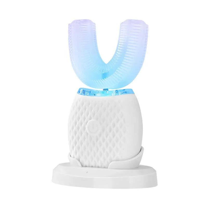 Professional Protable Electric Toothbrush Adult Automatic Rechargeable Hands Free 360 Cleaning U Shape Toothbrush