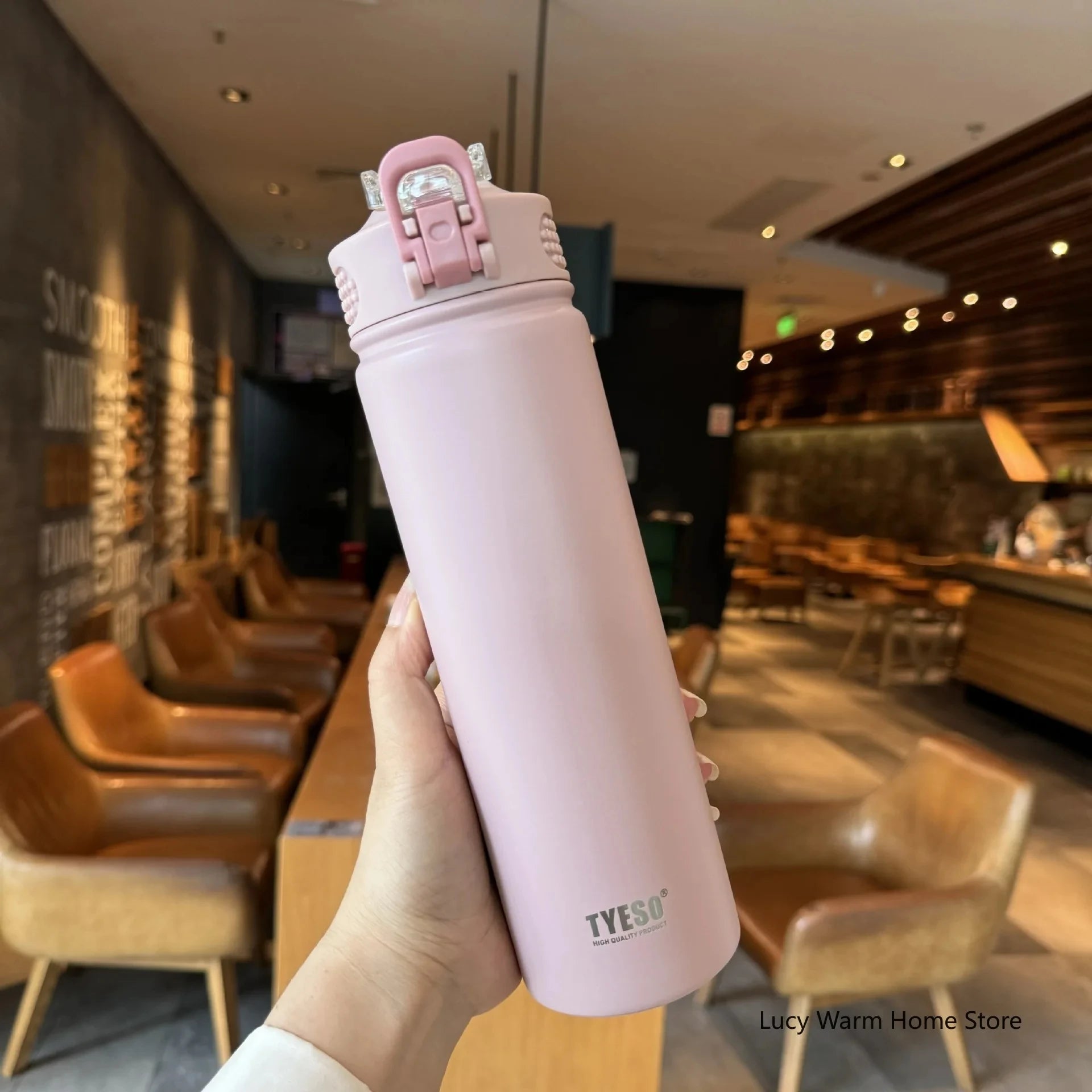 Thermal Water Bottle with Straw 750/600ML Stainless Steel Bottle Keeps Cold and Heat High Capacity Thermal Mug Thermos Bottle