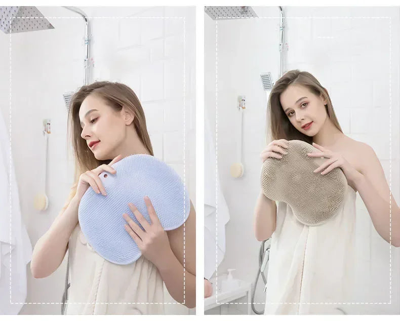 Exfoliating Foot Brush and Back Scrubber Anti-Slip Suction Cup - Deep Cleansing and Exfoliating Tool for Body Dirt Removal