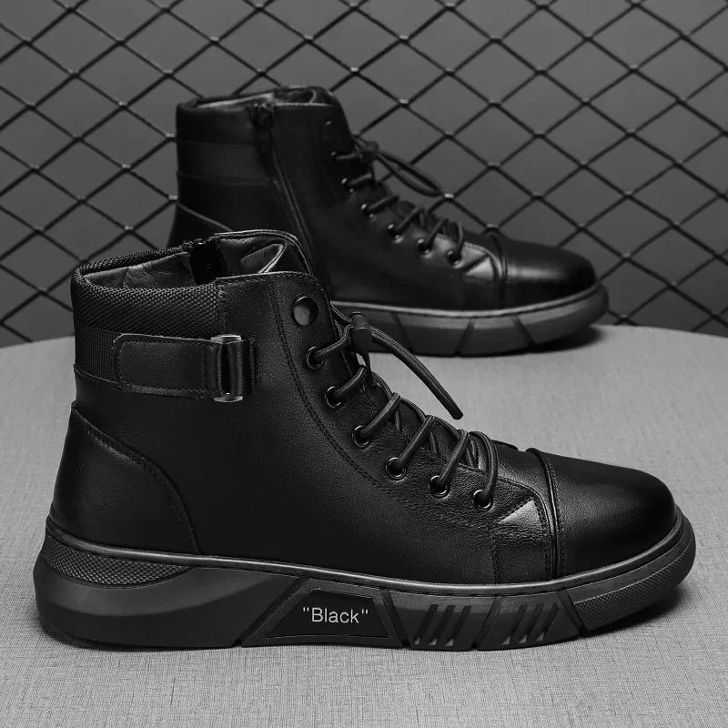 2025 Spring Large Size 39-48 Trendy Casual Boots for Men British Men's Fashion Sneakers High Top Men's Casual Boots Cowboy Boots