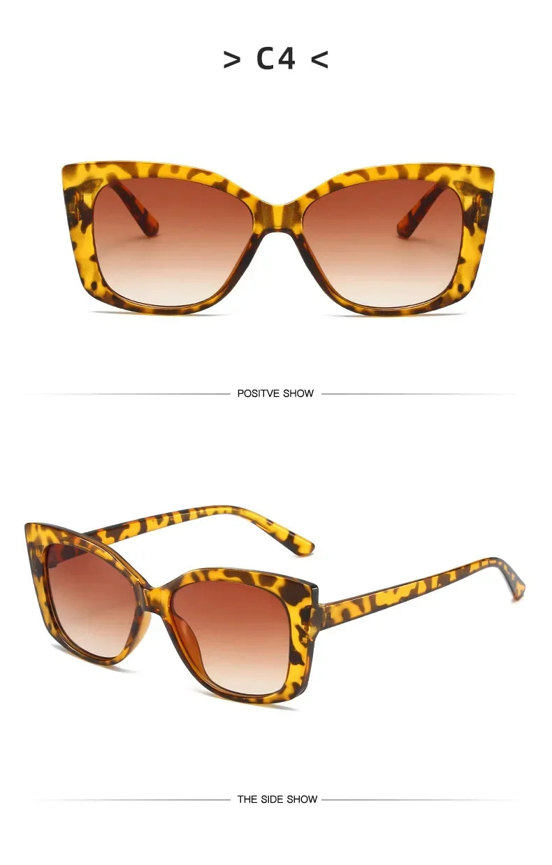 New Fashion Cat Eye Sunglasses Female Luxury Brand Designer Sun Glasses for Women Travelling Sun Shades Glasses High Definition