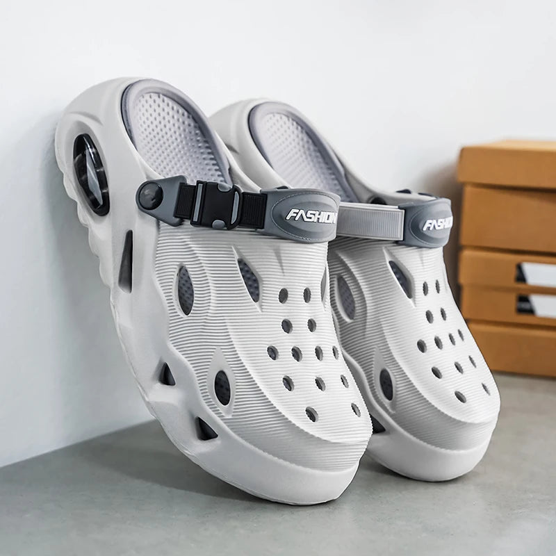 Men's New Summer Sports Sandals for Beach Wear, Non-Slip, Wear-Resistant, Closed-Toe Shoes, Sandals and Slippers
