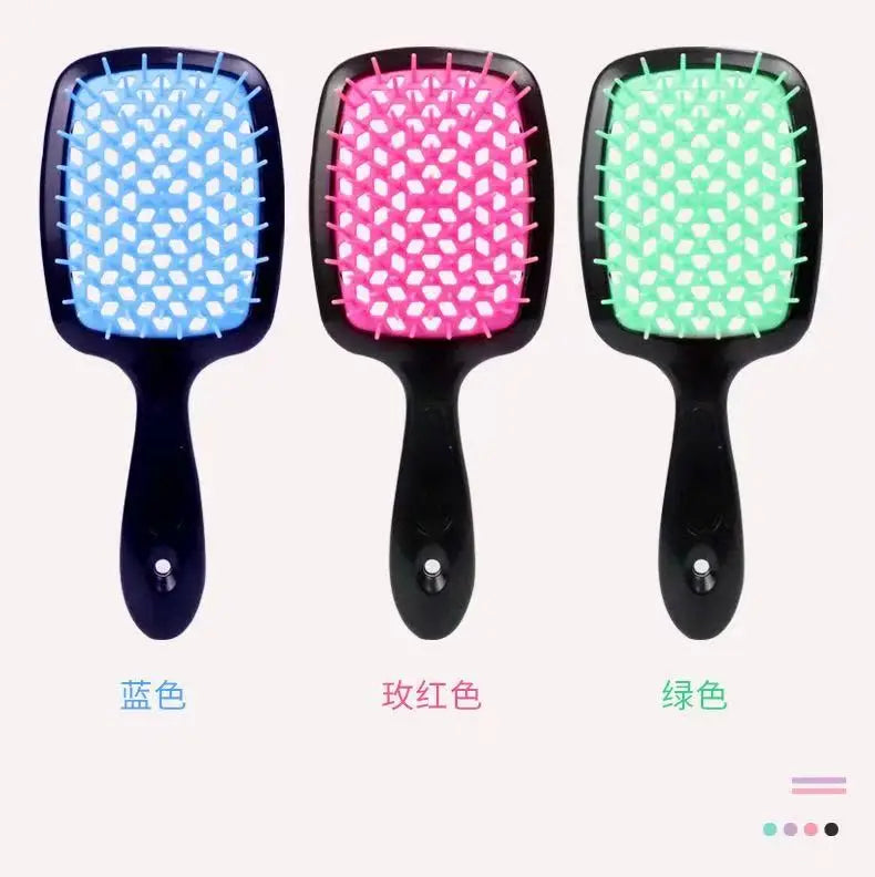 1 piece anti-static tangled hair comb hair massage brush hollow out curly hair brush hair salonhair salon tools