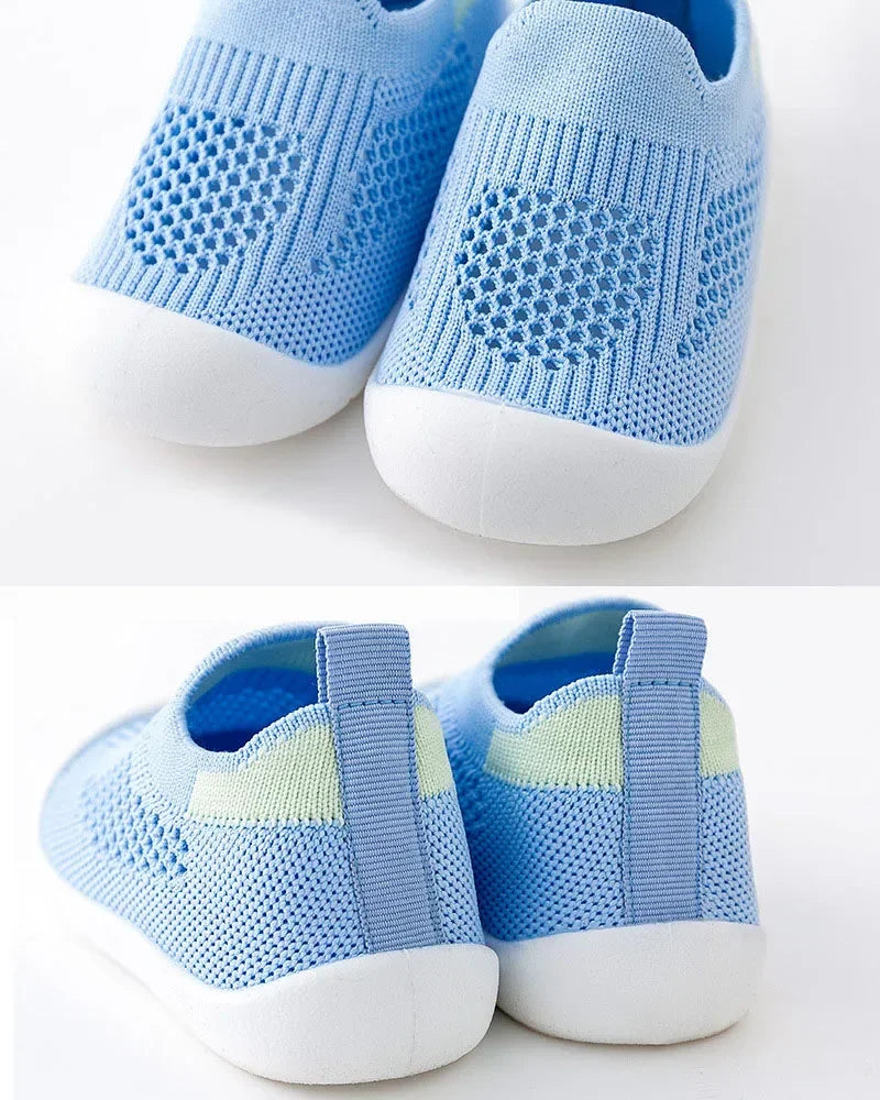 Spring Popular New Baby Shoes Mesh Knit Breathable Kid Girls Boys 0-3T Summer Slip-On Casual Sneakers Toddler Non-Skid Prewalker