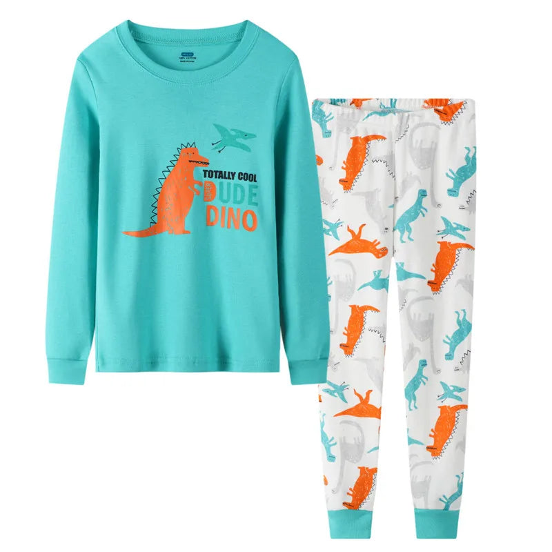  Jumping Meters 2-6T Baby Boys Clothing Sets Autumn Winter Ice Cream Print Cotton Boys Girls Outfit Long Sleeve Sleepwear