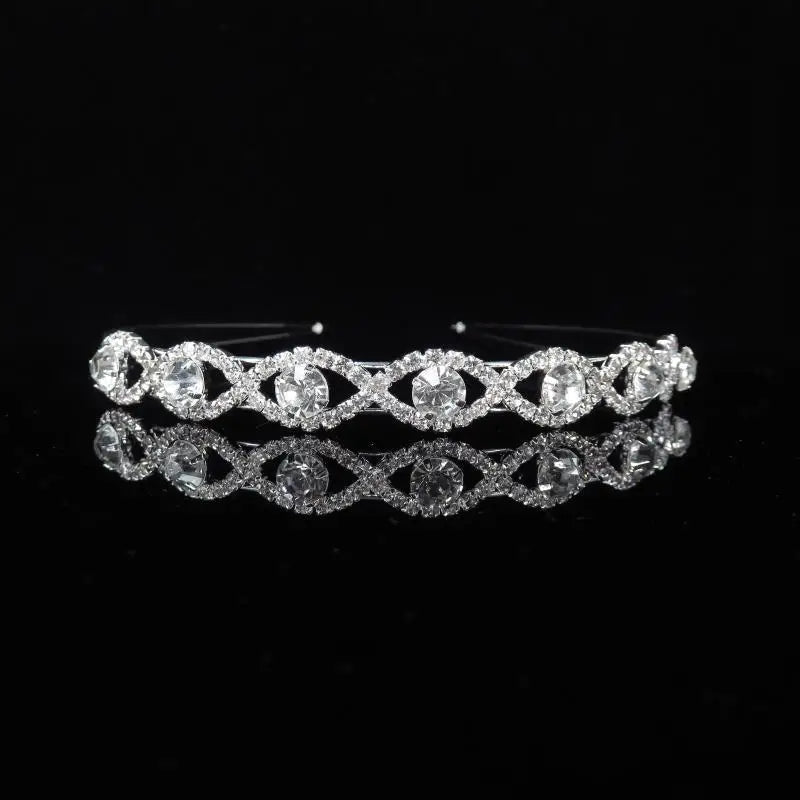 Princess Children's Tiara Red Bride Crown Floral Wedding Bridal Hair Accesories Golden Hair Jewelry Headdress