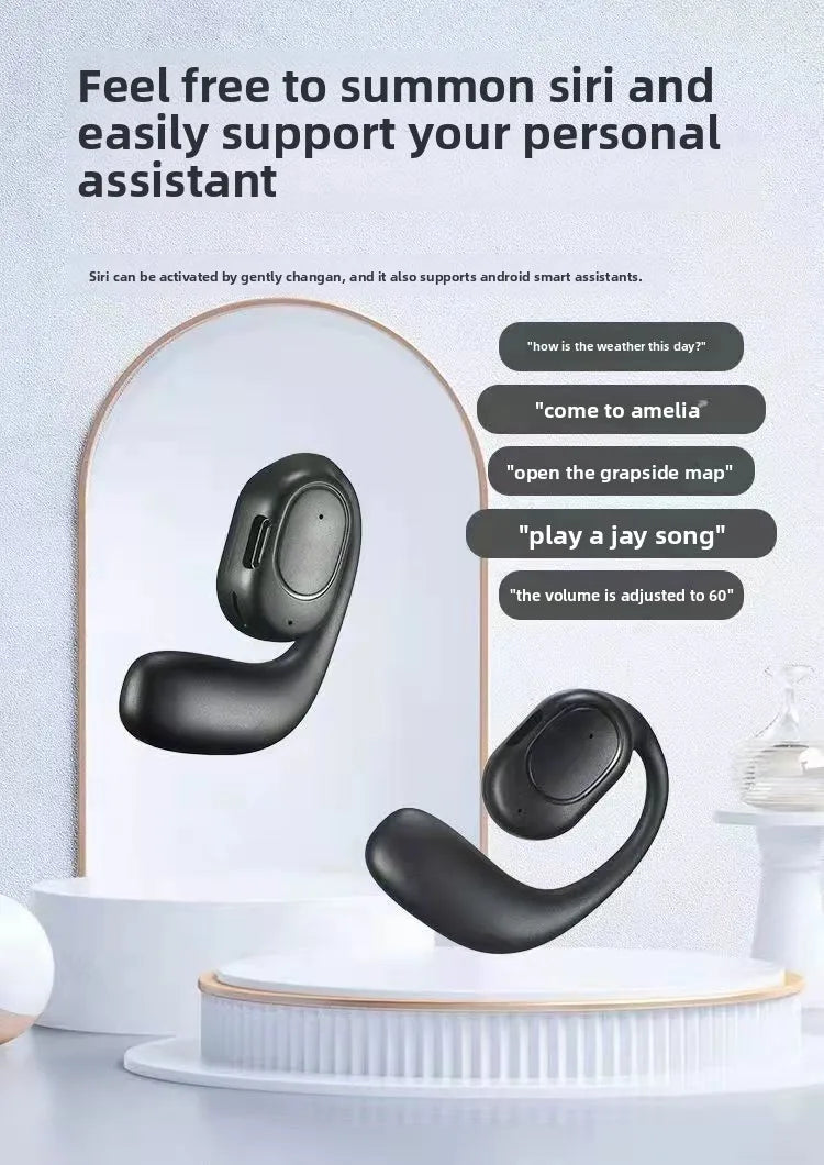 New Ear-hook Single Ear Buds Noise Cancelling Earphones for Running Comfortable Wireless Bluetooth Headset Dropshipping 2025