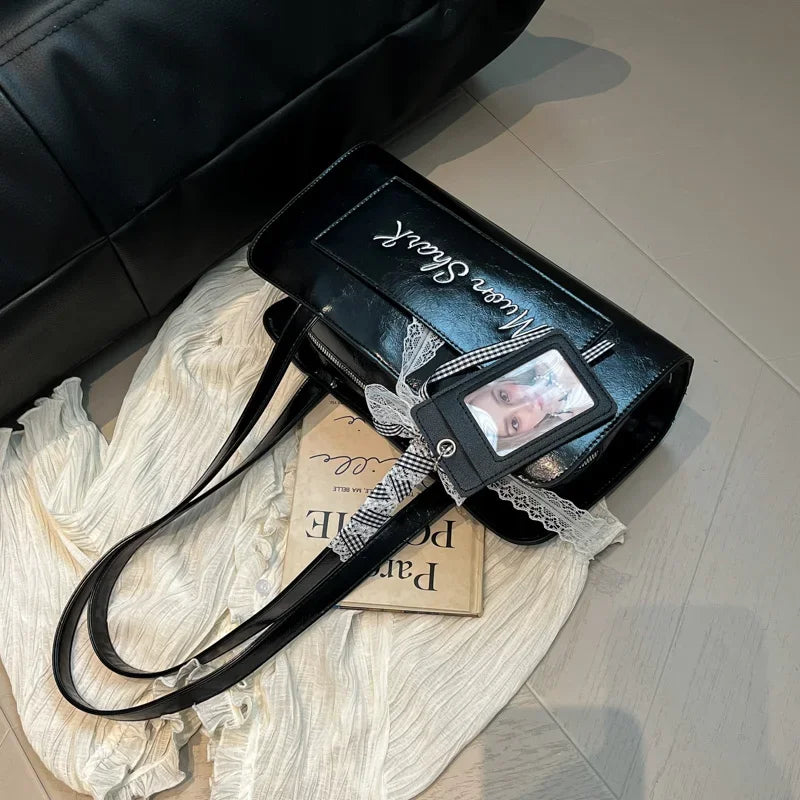 PU Leather Shoulder Bags For Women 2025 Trend Female Underarm Handbags And Purses Large Capacity Top Handle Tote Travel Bag