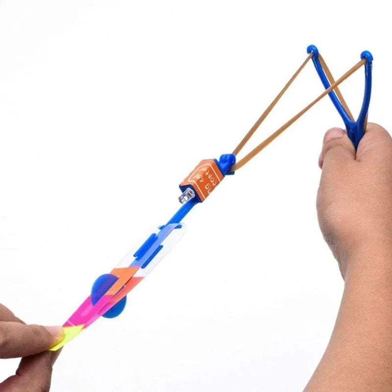 New 50/30/10/5/1Pc Amazing Light Toy Arrow Rocket Helicopter Flying LED Light Toys Party Fun Best Gifts Rubber Band Catapult