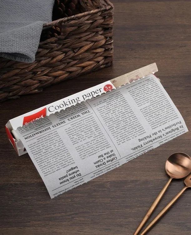 Retro English Newspaper Food Grade Grease Paper Bread Sandwich Burger Fries Wrappers Cookie  Food Accessories for Baking Kitchen