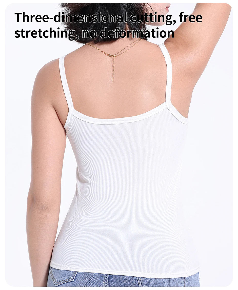 1/3 Pieces Four Seasons Thin Ladies Solid Color Joker Camisole Young Women Plus Size Comfortable and Sexy T-shirt Shirt Casual