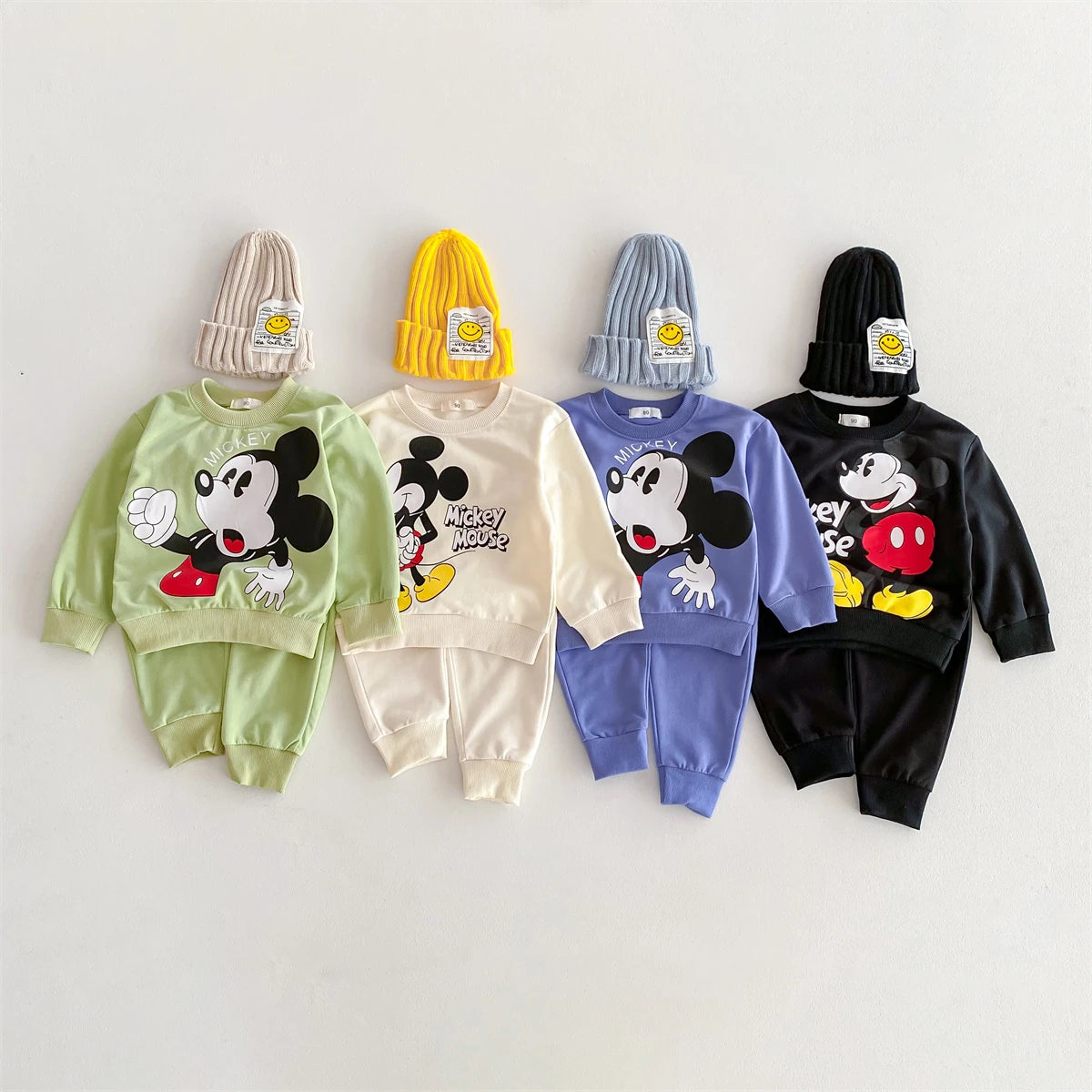 Cartoon Pattern Baby Girls And Boys Long Sleeve Suit Toddler Sweatshirts Outfits Spring Autumn Children's Clothes Tracksuits