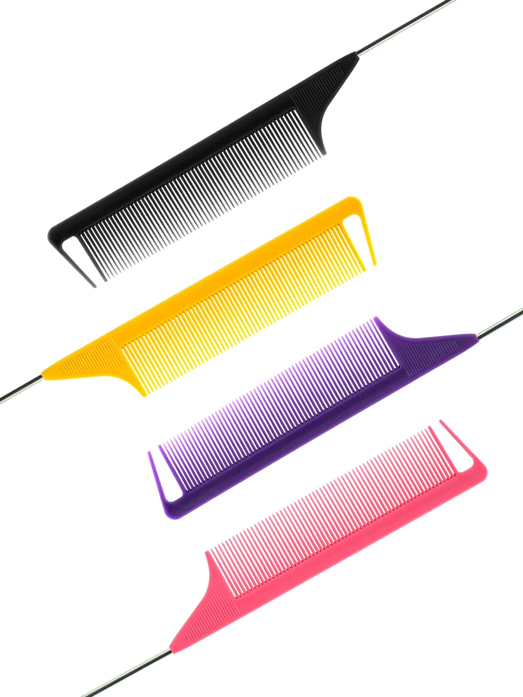 Tail Combs Barber Accessories Pro Pointed Tail Salon Hairdressing Hair Styling Anti-static Comb Hair Brush Steel Needle Pin Rat