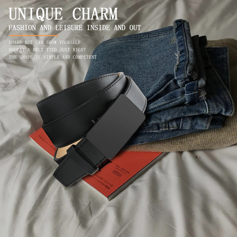 Men's Waist Belt - Men's Ratchet Belt Leather Metal Buckle Formal Pants - Micro Adjustable Waist Belt Can Be Seen Everywhere