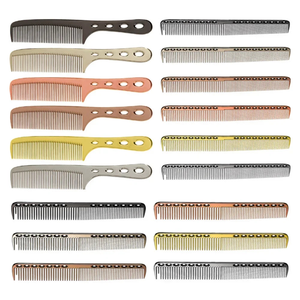 Space Aluminuml Hair Comb Pro Hairdressing Combs Расческа Для Волос Hair Cutting Dying Hair Brush Barber Tools Salon Accessaries