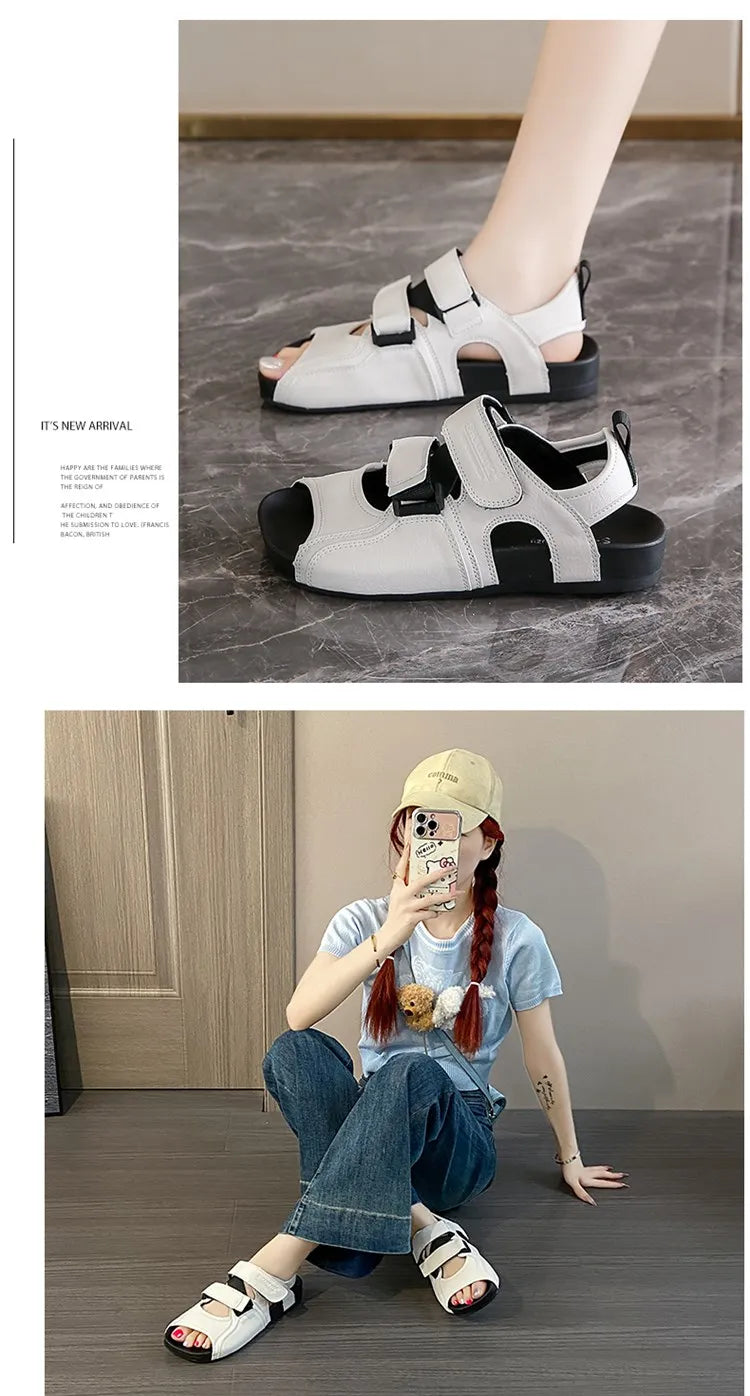 Summer Wedge Sandals for Women 2026 New Fashion Non Slip Beach Shoes Woman Lightweight Casual Platform Plus Size Sandals Women