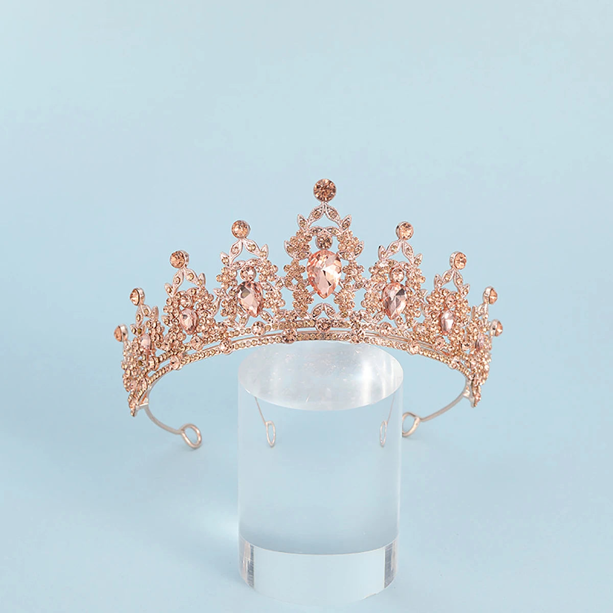 Wedding Hair Tiara Crystal Bridal Tiara Crown Silver Color Diadem Veil Tiaras Wedding Hair Accessories Headpieces Head Jewelry