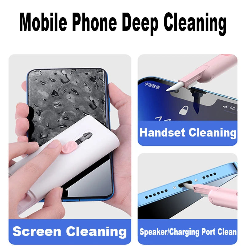 7-in-1 Keyboard Cleaning Kits Airpods Cleaner Headset Cleaner Pen Laptop Screen Cleaning Bluetooth Earphones Cleaning Kit