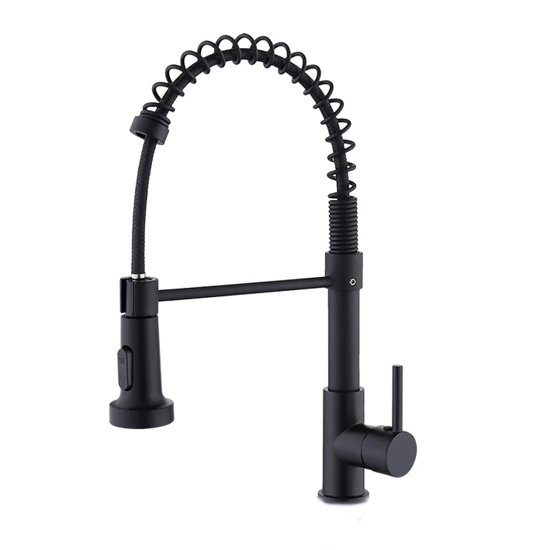 Kitchen Pull Down Spring Sink Faucet 360 Rotation Hot Cold Mixer Tap