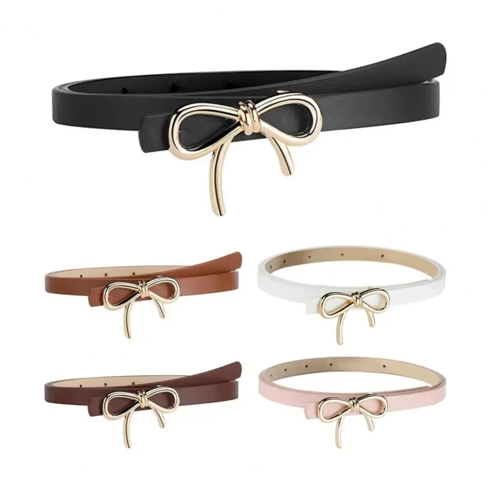 Waist Decoration Versatile Leather Belt Casual Simple Thin Waist Strap Luxury Design Slide Buckle Belt For Women
