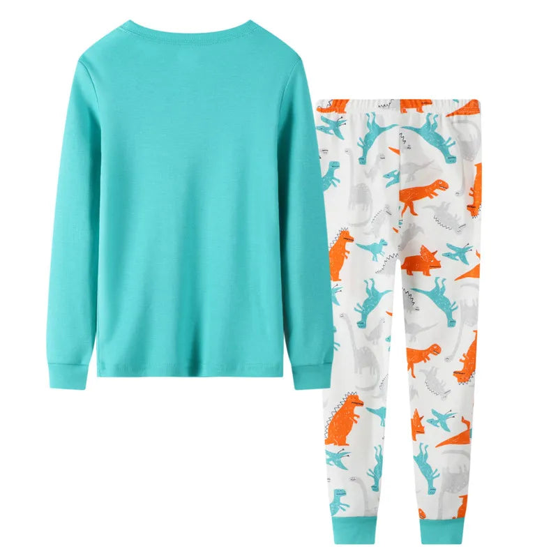   Jumping Meters 2-6T Baby Boys Clothing Sets Autumn Winter Ice Cream Print Cotton Boys Girls Outfit Long Sleeve Sleepwear