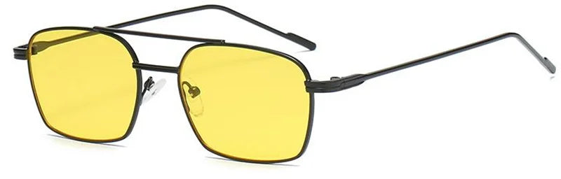 NEW Sun Glasses Unisex Double Beam Anti-UV Spectacles Personality Eyeglasses Simplity Ornamental Alloy Frame Sunglasses