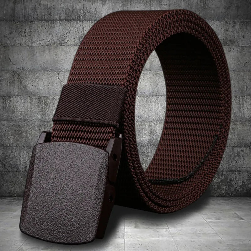 Men Belt 2023  Belts Adjustable Belt Men Outdoor Travel Tactical Waist Belt with Plastic Buckle for Pants 120cm