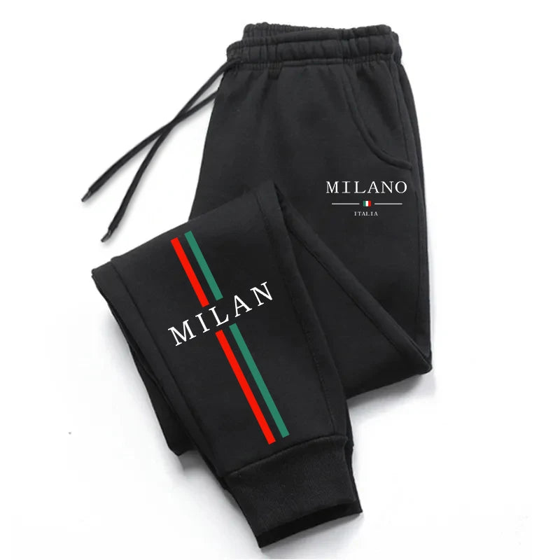 2025 Hot Sale Milan City Printed Jogger Pants High Quality Men's Autumn Winter Casual Sports Sweatpants Outdoor Running Wear