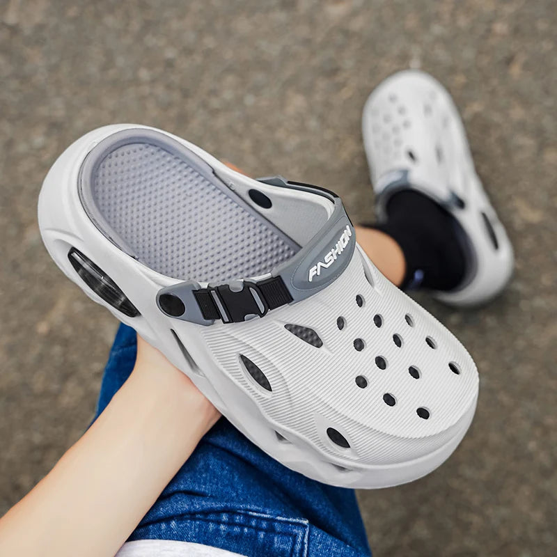 Men's New Summer Sports Sandals for Beach Wear, Non-Slip, Wear-Resistant, Closed-Toe Shoes, Sandals and Slippers