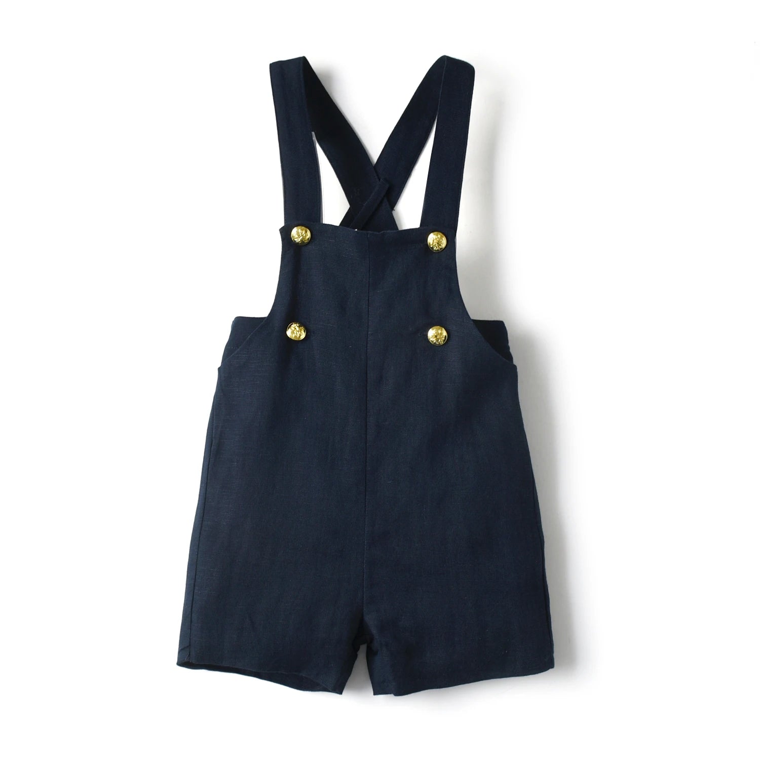AS Great Quality Designer Shabbos Brother Sister Navy Cotton Linen Clothes with Embroidery Holiday Outfits