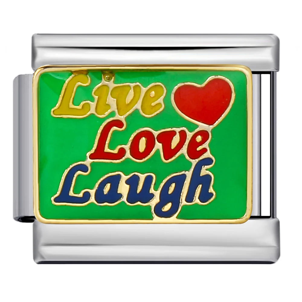 New Personalized English Words 100% DAD NANA LOVE SEXY Italian Charm Link Fit 9mm Stainless Steel Making DIY Bracelet Jewelry