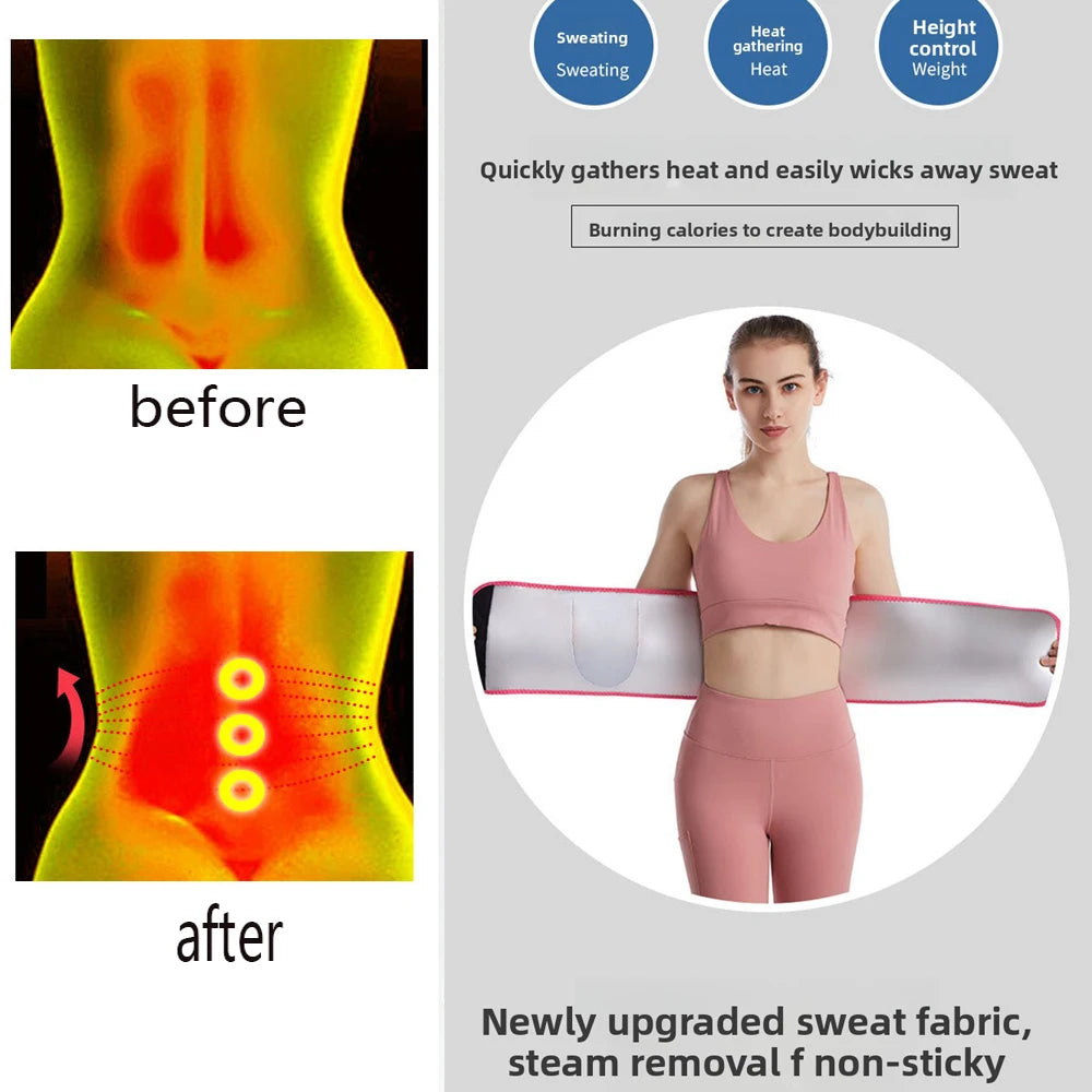 Waist Trainer Belt for women Fat burning Sauna Sweat Belt for Weight Loss Waist Trimmer Slimming Belt