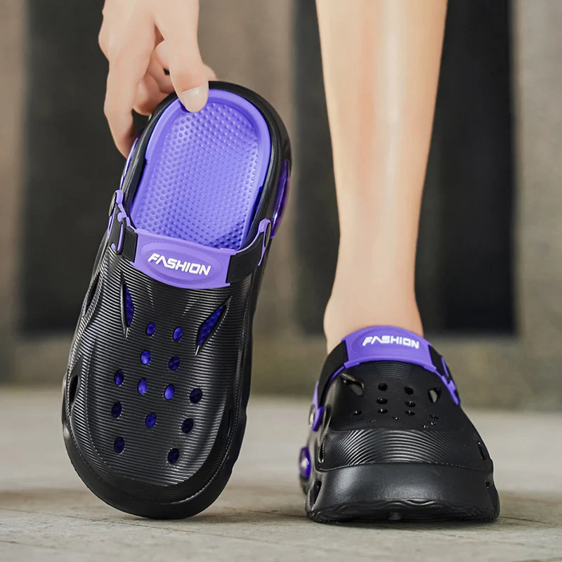 Men's New Summer Sports Sandals for Beach Wear, Non-Slip, Wear-Resistant, Closed-Toe Shoes, Sandals and Slippers