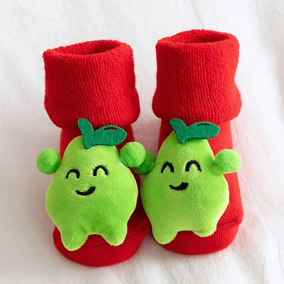 0-3 Years Children Clothing Accessories Infant Non-Skid Anti-Slip Stuff Boy Girl Floor Warm Christmas Stockings Kids Socks