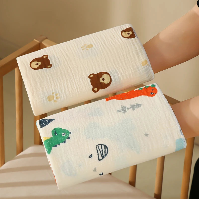 80x80cm Baby Receive Blanket for Newborn Cotton Muslin Swaddle Blanket Bedding Infant Bath Towel Baby Items Mother Kids