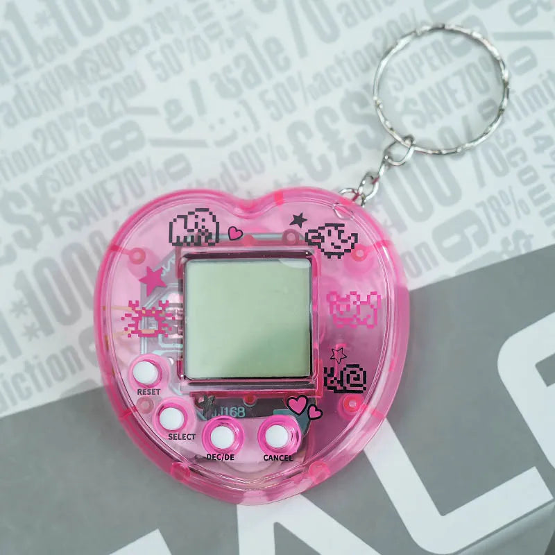 1PCS Transparent Electronic Pets Game Handheld Game Console Toy Virtual Cyber Digital Pet Pixel Funny Gift Play Toy