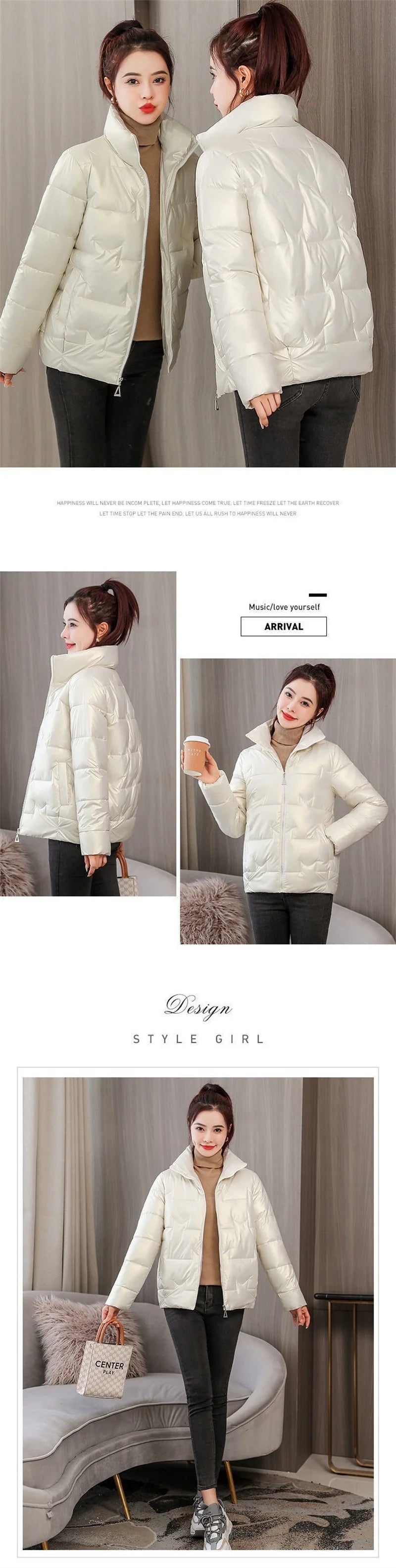 Winter Women Jacket 2022 New Fashion Glossy Cotton Padded Jacket Female Parkas Loose Short Thick Warm Casual Ladies Outwear