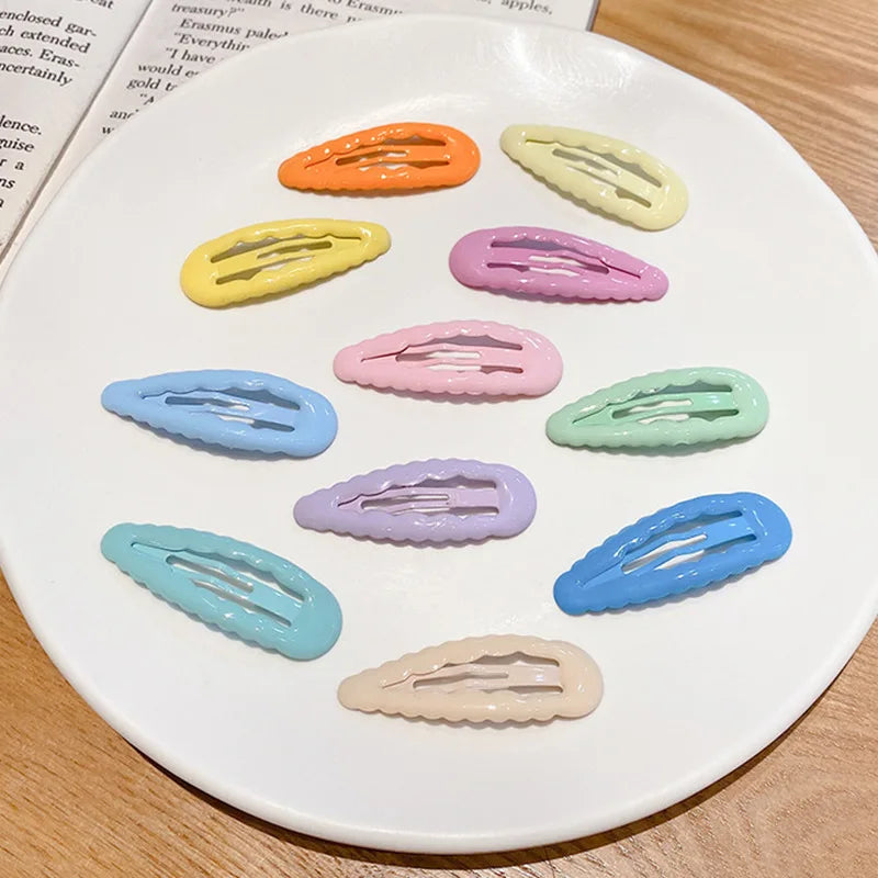 Korean Wave Candy Color Hair Pin Kawaii Simple Basic Hair Clips for Children Headwear Headdress Girls Kids Hair Accessories