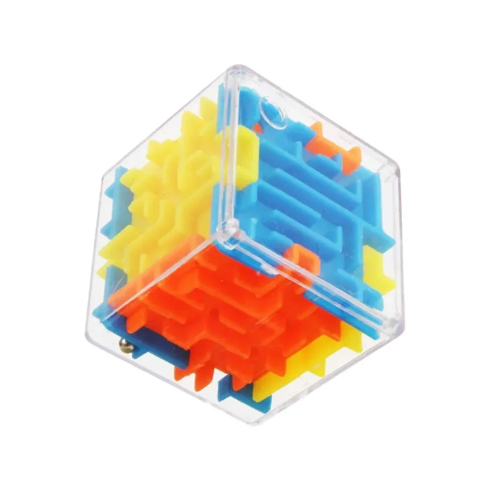 mini 3D Maze Magic Cube Six-sided Transparent Puzzle Speed Cube Rolling Ball Cubes Maze Toys For Children Stress Reliever Toys