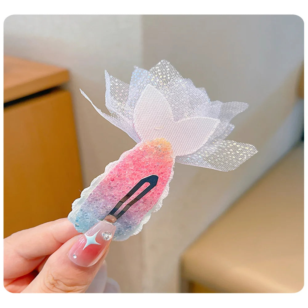 Kids Hair Clip Princess Hairpins Hair Ornament Cute Hair Accessories For Birthday Gift Party
