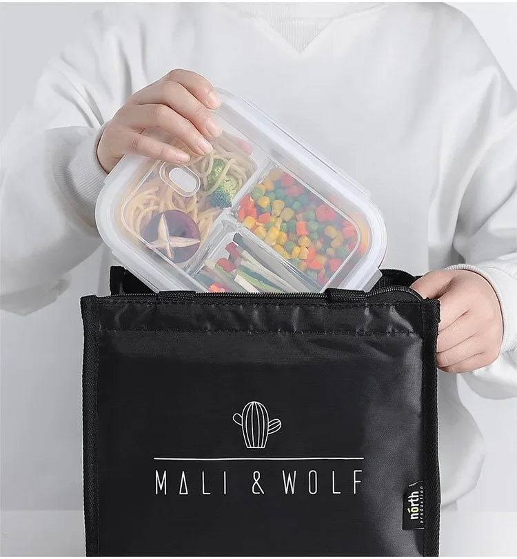 Glass Lunch Box Sealed Fresh-Keeping Box with Lid Portable Student Picnic Box Microwave-Heated Special Food Container Bento Box