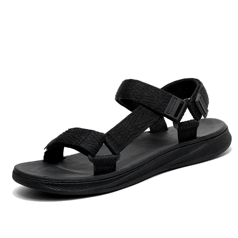Summer Men's Sandals Outdoor Casual Anti-Slip Breathable Beach Holiday Sports Sandals for Summer Walking Durable Flat Shoe 40-45
