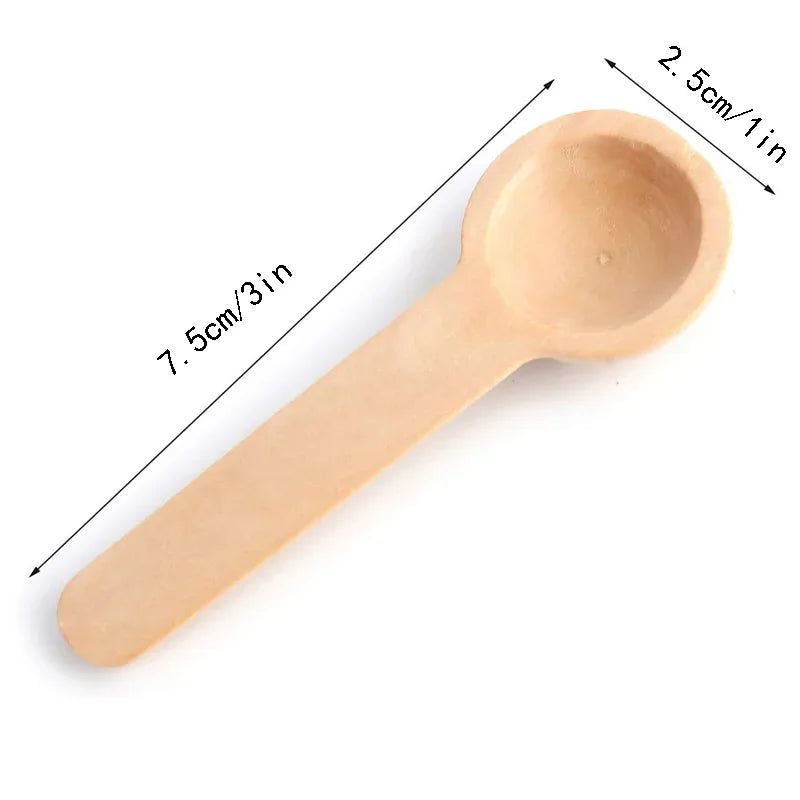 10Pcs Mini Wooden Spoons  Kitchen Seasoning Honey Coffee Kitchen Cooking Coffee Bean Salt Spice Jars Wooden Measuring Spoons