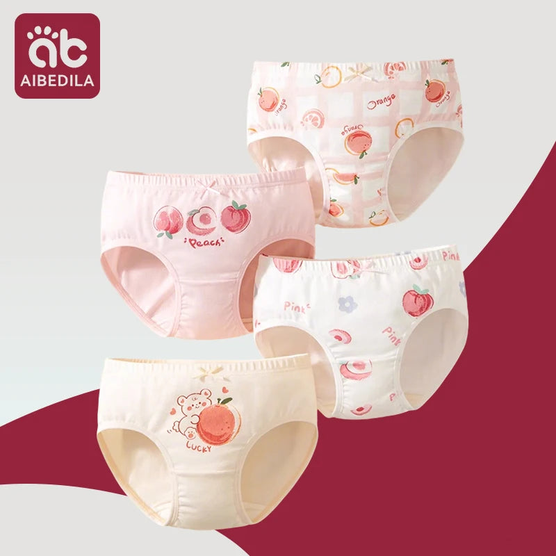 4Pcs/Lot Childen Girls Underwear Cartoon Cute Panties For Girl Cotton Toddlers Kids Breathable 1-14 Years Girls Briefs