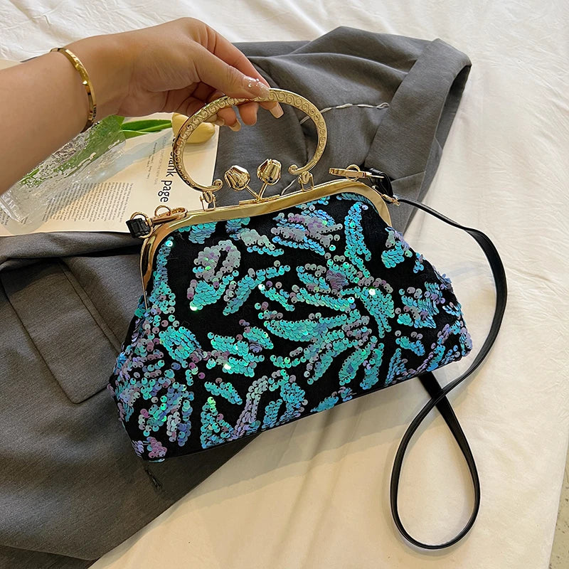 Fashion Paillette Evening Bag Women Glittering Clutch Purse Handbag Designer Luxury Wallets Party Female Shoulder Crossbody Bag