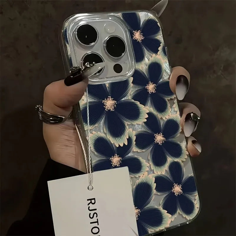 Purple Floral Patterns Phone Case For Xiaomi Redmi Note 14 13 12 Pro Plus 5G 12S 11S 10 Redmi 12 13C 14C 4G Shockproof Cover