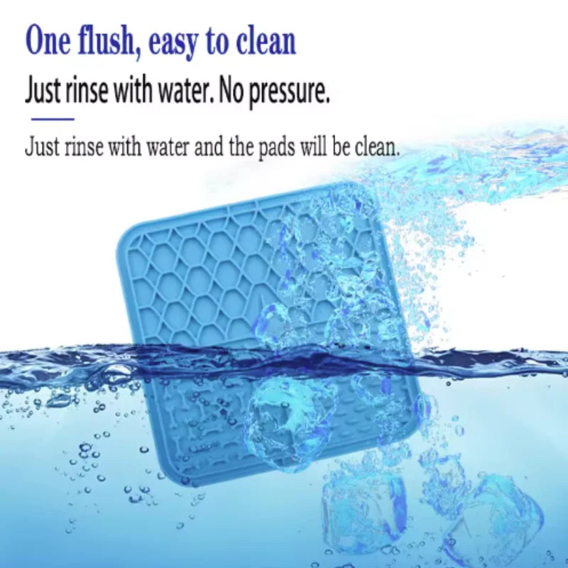 Pet Lick Silicone Mat for Dogs Pet Slow Food Plate Dog Bathing Distraction Silicone Dog Sucker Food Training Dog Feeder Supplies