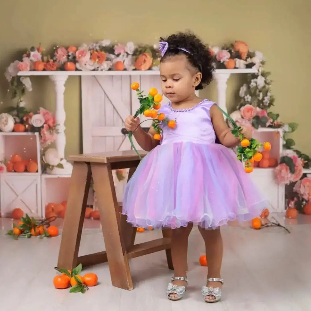 Infant Baby Tulle Backless Pageant Wedding Party Flower Girls Big Bow Dress With Headwear For Toddler Baptism Birthday Prom Gown
