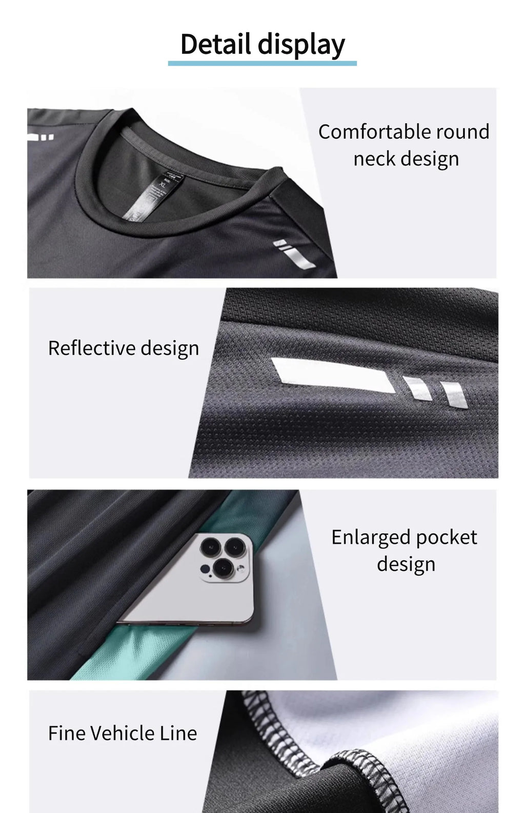 Men's casual suits, outdoor activity running suits, travel sportswear sets, park and beach outings, quick-drying and lightweight